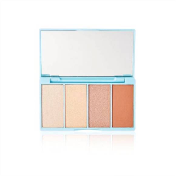 NEW BELLAPIERRE COSMETICS ultra glow highlighting & bronzing palette in white - Picture 1 of 5